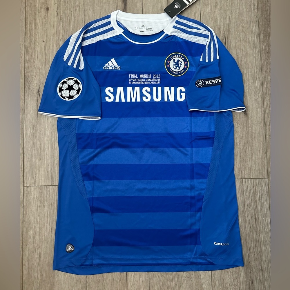 adidas Chelsea FC Blue and White Home Jersey with Samsung Sponsor